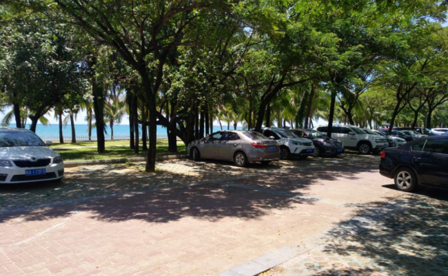 三亚湾免费停车场